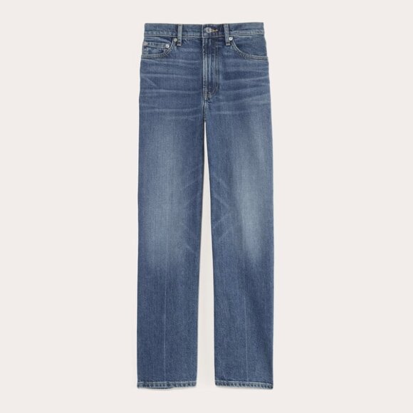 Everlane Women's High Rise Straight Jean in Vintage Mid, Size 30 - Picture 2 of 7
